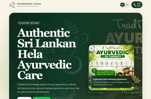 Ayurvedic Healthcare & Wellness Web Development